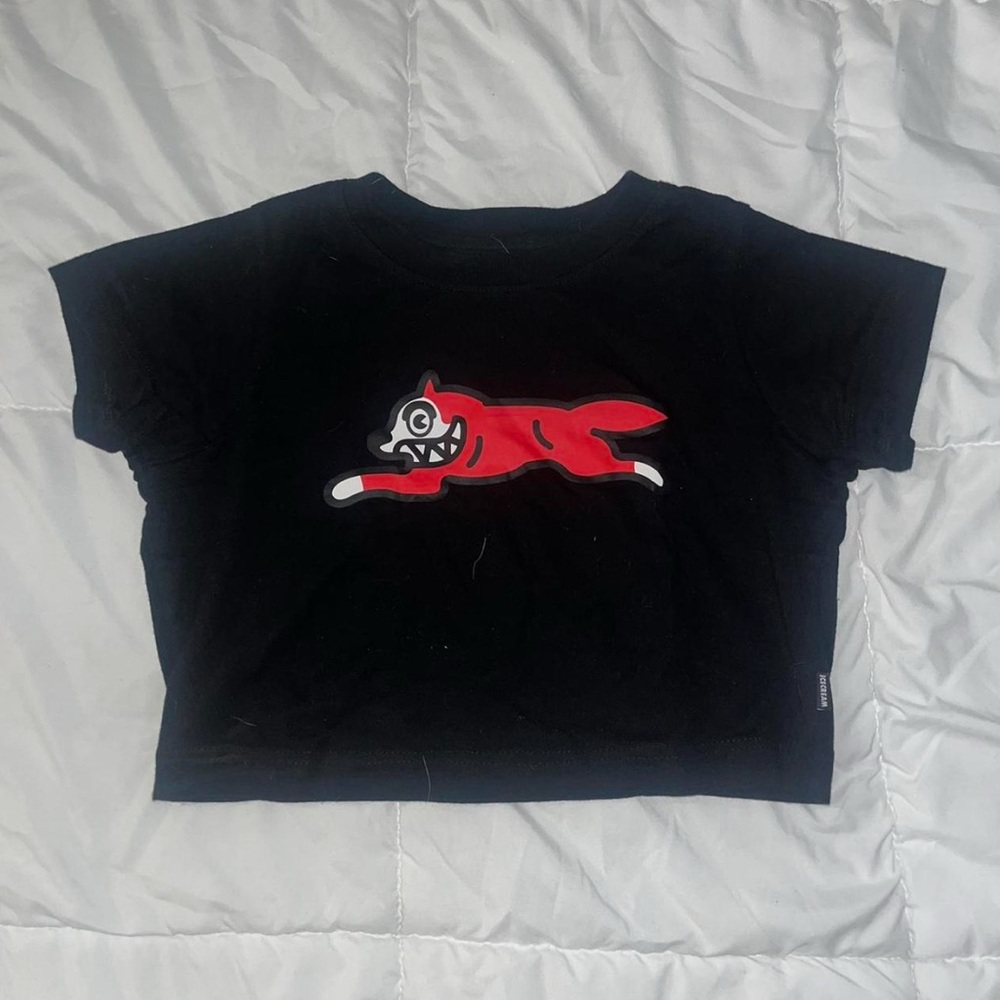 Icecream Black Tee with Red Graphic